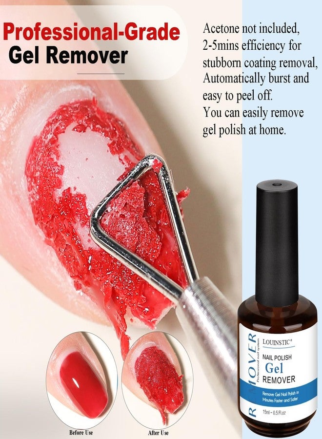LOUINSTIC Gel Polish Remover for Nails – 2 Pack (30ml)，Fast 2–5 Min Gel Removal, Acetone-Free & Gentle, No Soak or Foil Needed, Ideal for At-Home DIY Manicures - Image 3